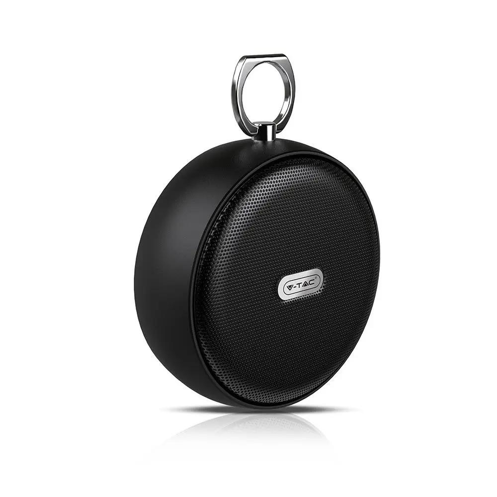 Przenośny głośnik bluetooth micro USB wysokiej jakości przewód 800mAh czarny V-TAC VT-6211 - 3