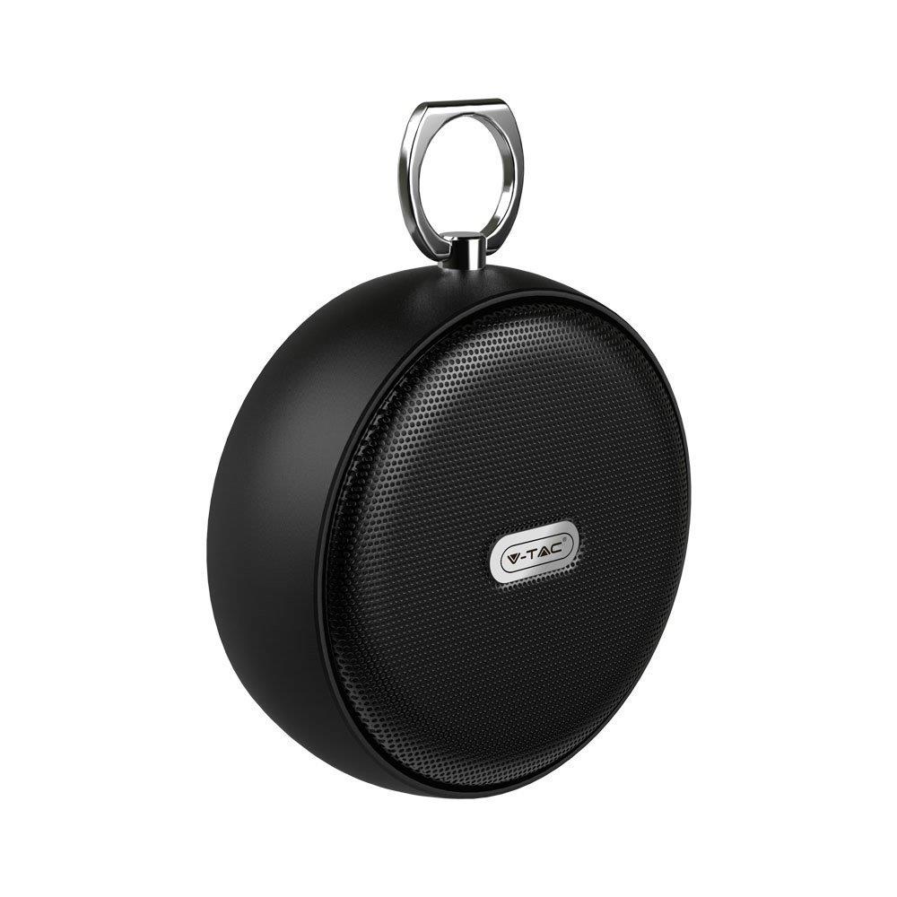 Przenośny głośnik bluetooth micro USB wysokiej jakości przewód 800mAh czarny V-TAC VT-6211 - 1