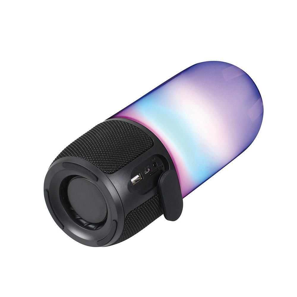 Bezprzewodowy inteligentny głośnik LED V-TAC z technologią bluetooth 2x3W USB micro SD czarny VT-7456 - 2