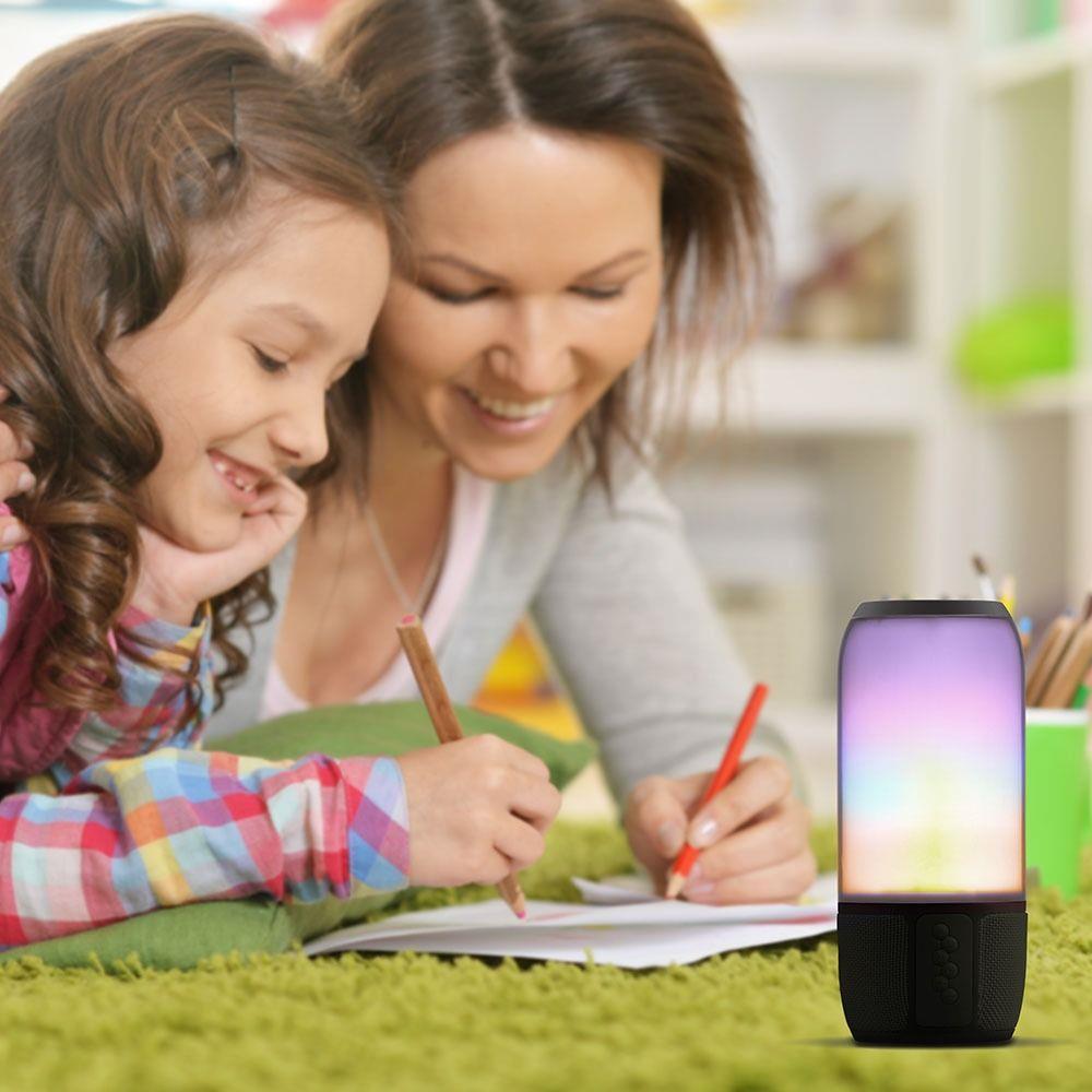 Bezprzewodowy inteligentny głośnik LED V-TAC z technologią bluetooth 2x3W USB micro SD czarny VT-7456 - 5