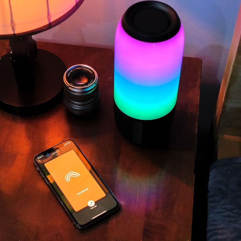 Bezprzewodowy inteligentny głośnik LED V-TAC z technologią bluetooth 2x3W USB micro SD czarny VT-7456 - 6