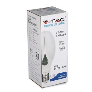 Żarówka LED V-TAC SAMSUNG CHIP 36W E27 110Lm/W VT-240 4000K 3960lm