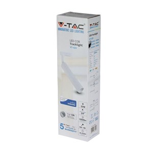 Oprawa 20W LED V-TAC Szynosystem 3F SAMSUNG CHIP CRI90+ Biała VT-420-W 4000K 1600lm 5 Lat Gwarancji