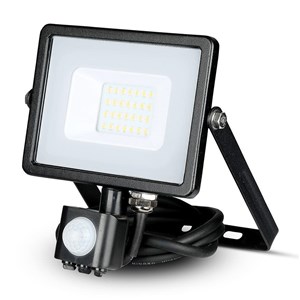 Projektor LED V-TAC 20W SAMSUNG CHIP Czujnik Ruchu Funkcja Cut-OFF Czarny VT-20-S-W 6400K 1600lm 5 Lat Gwarancji