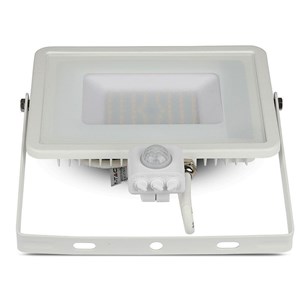 Projektor LED V-TAC 50W SAMSUNG CHIP Czujnik Ruchu Funkcja Cut-OFF Biały VT-50-S-W 4000K 4000lm 5 Lat Gwarancji