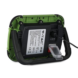Projektor LED V-TAC 10W ładowalny USB SAMSUNG CHIP funkcja SOS 3,7V li-ion IP44 VT-10-R 4000K 700lm 2 lata Gwarancji