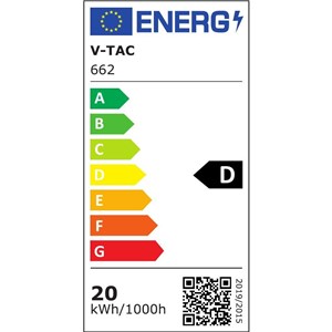 Oprawa V-TAC 20W LED Liniowa Natynkowa SAMSUNG CHIP 60cm 120Lm/W VT-8-20 3000K 2400lm 5 Lat Gwarancji