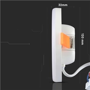 Panel V-TAC 12W LED Regulowany SAMSUNG CHIP Kwadrat 120x32mm VT-610SQ 4000K 750lm 5 Lat Gwarancji