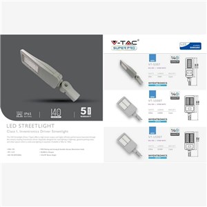 Oprawa Uliczna LED V-TAC SAMSUNG CHIP 50W Class I DIM VT-53ST 5700K 7000lm 5 Lat Gwarancji