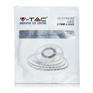 Taśma LED V-TAC SMD5050 300LED IP20 10,8W/m VT-5050 60-IP20-10.8 RGB 1000lm