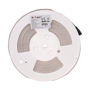 Taśma LED V-TAC SMD2835 1200LED 24V IP65 2xPCB RĘKAW 10mb 7,2W/m 120LED/m VT-2835 6400K 600lm