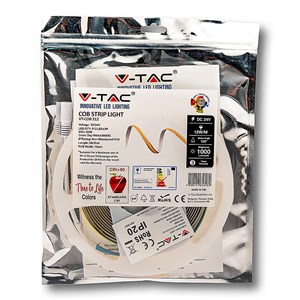 Taśma LED V-TAC Bezpunktowa COB 512LED 24V CRI90+ 12W/m VT-COB 4000K 1000lm 3 Lata Gwarancji