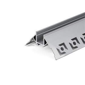 Profil Aluminiowy V-TAC 2mb Anodowany, Klosz Mleczny, Do gipsowania, Narożny zewnętrzny VT-8103