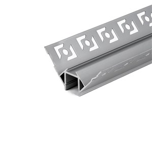 Profil Aluminiowy V-TAC 2mb Anodowany, Klosz Mleczny, Do gipsowania, Narożny zewnętrzny VT-8103