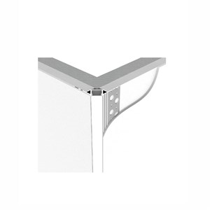 Profil Aluminiowy V-TAC 2mb Anodowany, Klosz Mleczny, Do gipsowania, Narożny zewnętrzny VT-8103