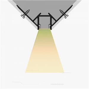 Profil Aluminiowy V-TAC 2mb Anodowany, Klosz Mleczny, Do gipsowania, Narożny zewnętrzny VT-8103