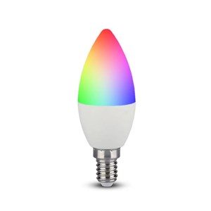 Żarówka LED V-TAC 3.5W E14 Świeczka Pilot VT-2214 6400K+RGB 320lm