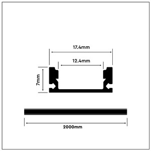 Profil Aluminiowy V-TAC 2mb Biały, Klosz Mleczny VT-8113-W 5 Lat Gwarancji