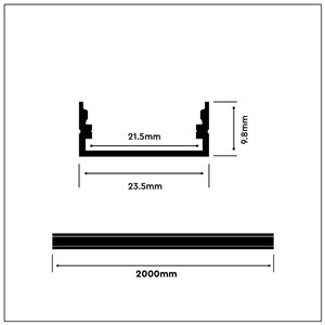 Profil Aluminiowy V-TAC 2mb Biały, Klosz Mleczny, Na dwie taśmy VT-8108-W 5 Lat Gwarancji