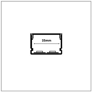 Profil Aluminiowy V-TAC 2mb Anodowany, Klosz Mleczny, Na dwie taśmy VT-8118 5 Lat Gwarancji