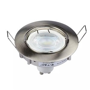 Oczko V-TAC GU10 Okrągłe Ruchome Satyna VT-779-SN-RD