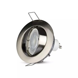 Oczko V-TAC GU10 Okrągłe Ruchome Satyna VT-779-SN-RD