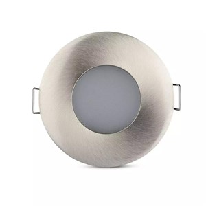Oczko V-TAC aluminiowe odlew szczelne z szybą IP54 GU10 okrągłe fi84 satyna VT-787RD-SN