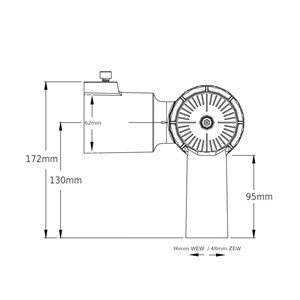 Wysięgnik uchwyt adapter do lamp ulicznych LED 48mm V-TAC VT-11858 VT-795-1