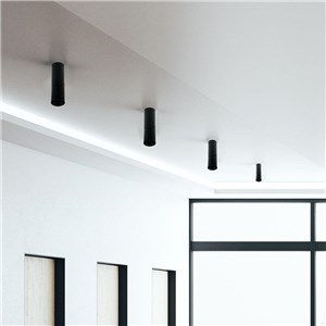 Oprawa V-TAC aluminiowa GU10 okrągła natynkowa tuba czarna VT-804 3 lata gwarancji