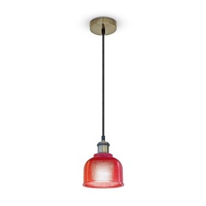 Oprawa Zwieszana V-TAC LOFT Szkło Czerwony fi145 VT-7150 5 Lat Gwarancji