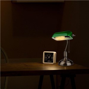 Lampa Bankierska V-TAC E27 Stare Złoto Zielony Klosz VT-7151-GR 5 Lat Gwarancji