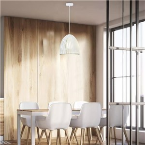 Oprawa zwieszana V-TAC E27 seria pryzmat biała D250x270mm VT-7255-W 5 lat gwarancji