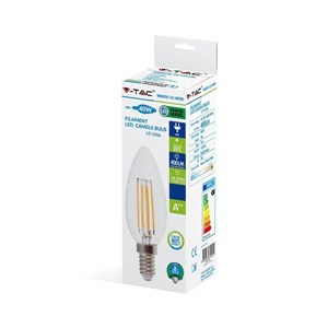 Żarówka LED V-TAC 4W Filament E14 Świeczka VT-1986 2700K 400lm