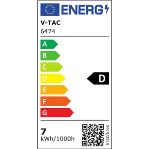 Tuba Świetlówka LED T8 V-TAC 7W 60cm Nano Plastic 160Lm/W VT-1607 3000K 1120lm 5 Lat Gwarancji