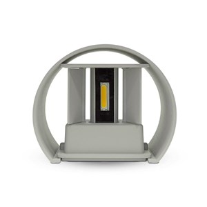 Oprawa Ścienna 6W V-TAC Góra Dół Regulowana Szary Okrągły IP65 Bridgelux VT-756 3000K 660lm