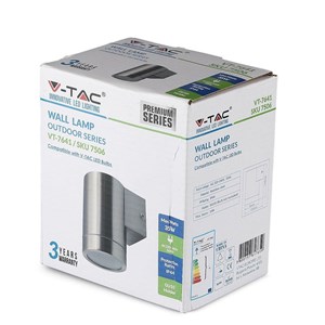 Kinkiet ogrodowy V-TAC GU10 kwasówka W dół IP44 VT-7641