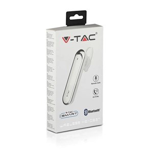 Zestaw Słuchawkowy V-TAC Bluetooth 170mAh Biały VT-6800