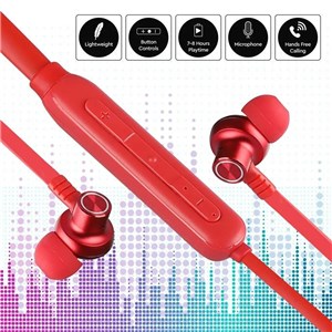Sportowy Zestaw Słuchawkowy Bluetooth V-TAC 500mAh Czerwony V-TAC VT-6166