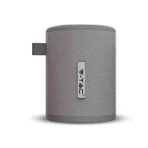 Przenośny Głośnik Bluetooth Micro USB Wysokiej jakości przewód 1500mAh Szary V-TAC VT-6244