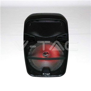 Głośnik Przenośny V-TAC 15W Mikrofon, RGB, PILOT, USB, Micro SD & FM Radio, na kółkach VT-6208