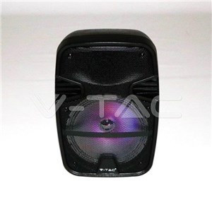 Głośnik Przenośny V-TAC 15W Mikrofon, RGB, PILOT, USB, Micro SD & FM Radio, na kółkach VT-6208