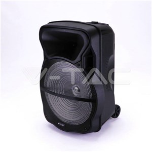 Głośnik Przenośny V-TAC 50W 2xMikrofon, RGB, PILOT, USB, Micro SD & FM Radio, na kółkach 600x370x340 VT-6315