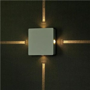 Oprawa Ścienna V-TAC 4W LED IP65 Biały Kwadrat VT-704 4000K 440lm
