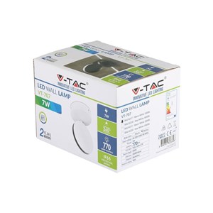 Oprawa 360st V-TAC 7W LED iluminacja elewacji/wnęk okiennych biała IP65 VT-707 4000K 770lm