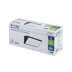 Oprawa Ścienna V-TAC 12W LED Ukośna Szara IP65 VT-8054 6400K 600lm