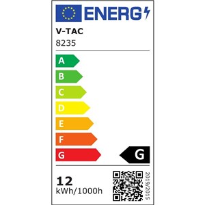 Oprawa Ścienna V-TAC 12W LED Ukośna Szara IP65 VT-8054 6400K 600lm