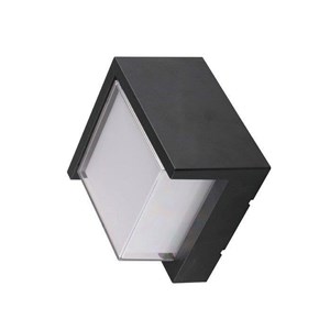 Oprawa Ścienna V-TAC 7W LED Czarna Kwadrat IP65 VT-831 3000K 400lm