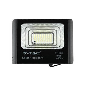 Projektor LED solarny V-TAC 16W czarny IP65 pilot timer VT-40W 6000K 1050lm