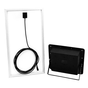 Projektor LED solarny V-TAC 40W czarny IP65 pilot timer VT-200W 6000K 3100lm 2 lata Gwarancji