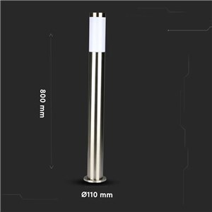 Słupek ogrodowy V-TAC 80cm stal szczotkowana E27 VT-838-80 3 lata gwarancji